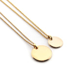 VERA - customizable necklace gold medal 18mm